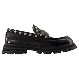 Alexander Mcqueen-Wander Ankle Boots - Alexander Mcqueen - Black/White - Leather-Black