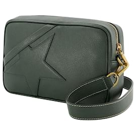 Golden Goose Deluxe Brand-Star Bag in Green Leather-Green