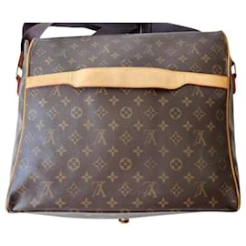 Louis Vuitton-Louis Vuitton Handtasche aus Monogram Canvas und Leder-Dunkelbraun