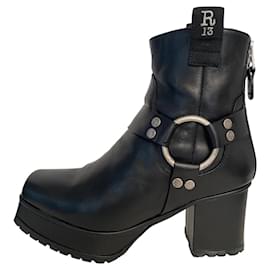 R13-botas de tornozelo-Preto