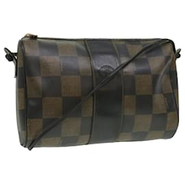 Fendi-FENDI Pecan Canvas Sac à bandoulière Marron Auth ar8468-Marron