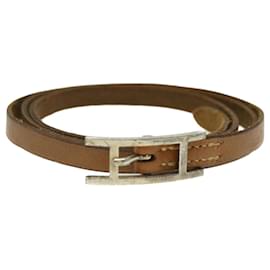 Hermès HERMES Strap Leather Beige Auth ar8382 Beige