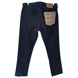 Jeans Levi's 501 con stampa Burberry nera Nero Multicolore