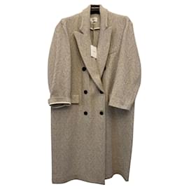 Isabel Marant Oversize Wool Coat White Eggshell White Eggshell