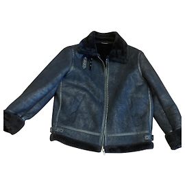Autre Marque True Originals Black Nubuck Bomber Jacket 42 Black
