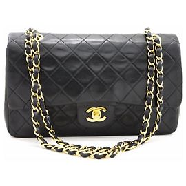 Chanel Handbag Black Lambskin Black