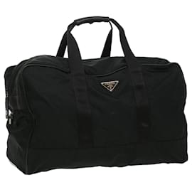 Prada-PRADA Boston Bag Nylon Black Auth ac1421-Black