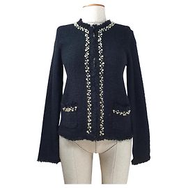 Cardigan Hallhuber Nero e Perla Nero