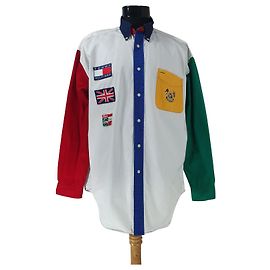 Camicia abbottonata Tommy Hilfiger Lotus multicolore cotone XL Multicolore