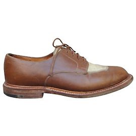 Autre Marque Derby bicolore Bowen in pelle bianco e marrone chiaro 36.5 Bianco Marrone chiaro