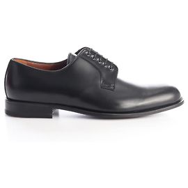 A. Testoni Schnürschuhe aus schwarzem Leder Schwarz
