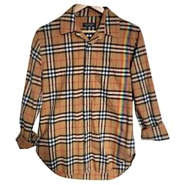 Burberry-camisa burberry a cuadros-Multicolor