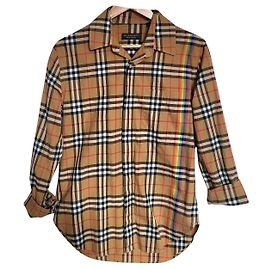 camicia a quadri burberry Multicolore