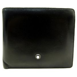Wallet 6CC MEISTERSTUCK MONTBLANC MB14548 BLACK LEATHER CARD HOLDER Black