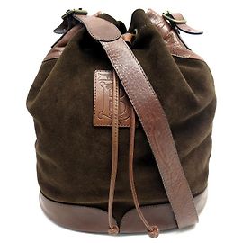 BORSA A SECCHIELLO THOMAS BURBERRY VINTAGE IN CAMOSCIO E PELLE MARRONE 29 BORSA A SECCHIELLO CM Marrone