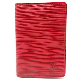 Louis Vuitton-NEW LOUIS VUITTON ORGANIZER CARD HOLDER RED EPI LEATHER RED CARDS HOLDER-Red