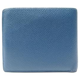 Hermès-HERMES MC WALLET2 COPERNIC IN BLUE EPSOM LEATHER WALLET CARD HOLDER-Blue