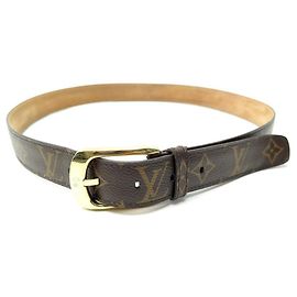 LOUIS VUITTON ELLIPSENGÜRTEL 30Mm M6919 T90 IN BRAUNEM GÜRTEL-MONOGRAMM-LEINWAND Braun