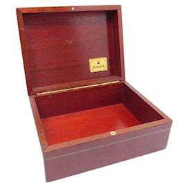 Rolex-VINTAGE BOX FOR ROLEX WATCHES 81.00.09 VARNISHED WOOD MAHOGANY BROWN WATCH BOX-Brown