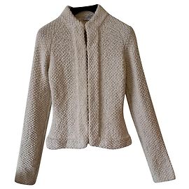 Chanel Strickweste Beige Wolle Alpaka Beige