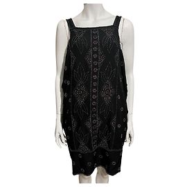 Diane Von Furstenberg DvF Nada Vestido de seda com bordados de pérolas, 20estilo de Preto Multicor