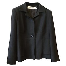 Christian Dior Black Wool Jacket Size 46 Black
