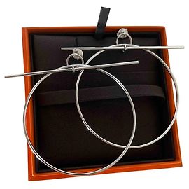 Hermès argolas hermes Prata