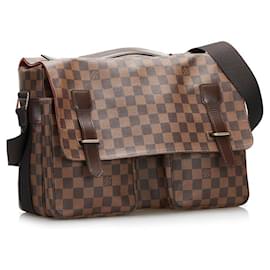 Autre Marque-Damier Ebene Broadway Messenger Bag-Brown
