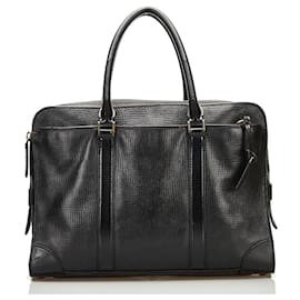 Autre Marque-Leather Briefcase 70954-Black