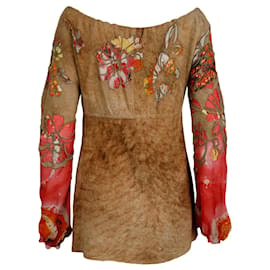 Roberto Cavalli-Roberto Cavalli Roberto Cavalli Floral Blouse-Other,Python print