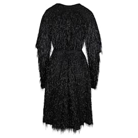 Vivienne Westwood-Vivienne Westwood Robe noire à franges scintillantes-Noir