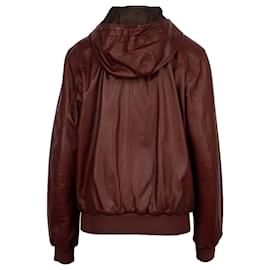Gucci-Gucci leather Jacket-Brown