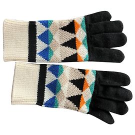 Missoni Gloves Black Wool and Viscose Black