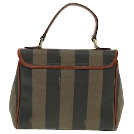 Fendi-FENDI Sac à main en toile de noix de pécan 2façon Brown Auth 33981-Marron
