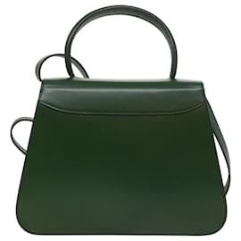 Céline-CELINE Handtasche Leder 2Way Green Auth 33913-Grün
