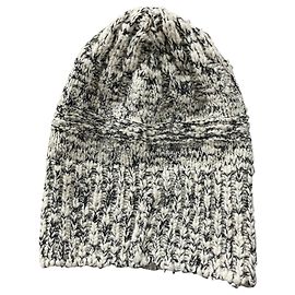 Chanel Beanie Hat Grey Cashmere and Wool with Spangles Grey
