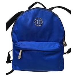 Philipp Plein Backpack Light blue