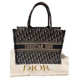 Christian Dior Borsa a libro media Dior Blu navy