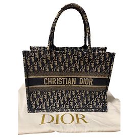 Christian Dior Sac book tote Dior medium Bleu Marine