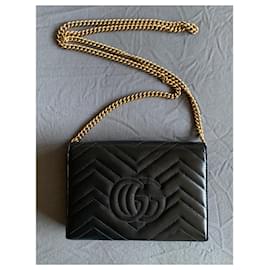 Gucci-GG Marmont mini chain bag-Black