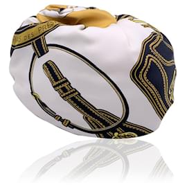 Hermès-Hermes Silk Turban Hat Harnais des Présidents By Francoise Heron-White