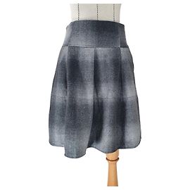 Brunello Cucinelli Grey Wool Skirt Grey