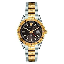 Versace-Relógio Versace Hellenyium GMT-Metálico