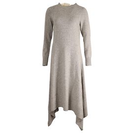 Vestido Suéter Sacai em Poliéster Cinza Marrom