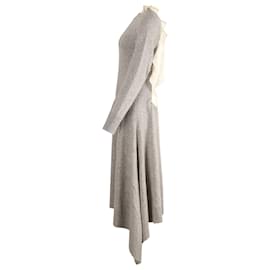 Sacai-Sacai Sweater Dress in Grey Polyester-Brown