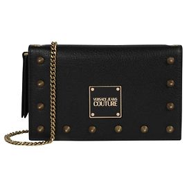 Versace Jeans Couture Studded Logo Plaque Wallet Black
