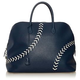 Borsa Bolide Baseball Blu di Hermès Blu