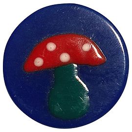 Hübsche kleine vintage Miu Miu Brosche Weiß Rot Grün Dunkelblau