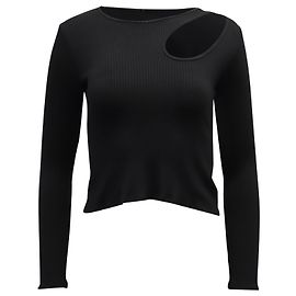 Top a maniche lunghe ritagliato Simon Miller in cupro nero Nero