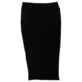 Thierry Mugler-Mugler Fitted Pencil Skirt in Black Viscose-Black